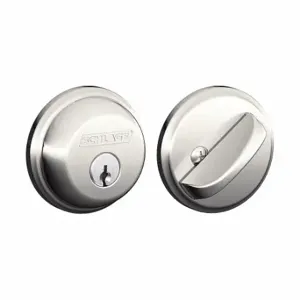 SCHLAGE B60N 618 Deadbolt, 1, Bright Nickel, C, Different | CT9XGY 49Z981