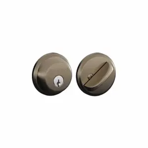 SCHLAGE B60N 620 Deadbolt, 1, Antique Pewter, C, Different | CT9XGL 49Z984