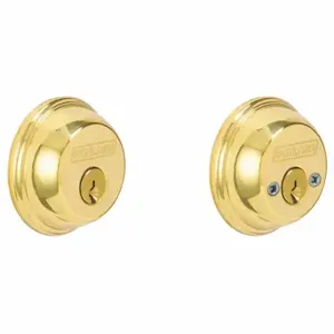 SCHLAGE B62N 605 Deadbolt, 1, Bright Brass, C, Different | CT9XGR 36Z086