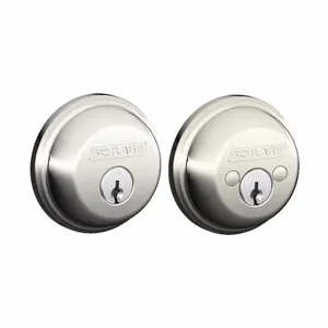 SCHLAGE B62N 618 Deadbolt, 1, Bright Nickel, C, Different | CT9XGX 49Z995