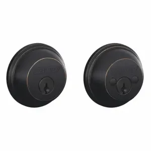 SCHLAGE B62N 716 Deadbolt, 1, Antique Bronze, C, Different | CT9XGH 49ZA03