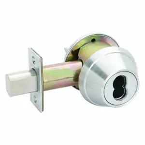 SCHLAGE B660J 626 Deadbolt, 1, Satin Chrome, Different, B600, Cylindrical | CT9XHV 46TX09