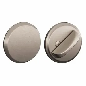 SCHLAGE B81N 619 One-Sided Deadbolt Thumbturn, 1, Satin Nickel, Not Keyed | CT9XHR 457F91