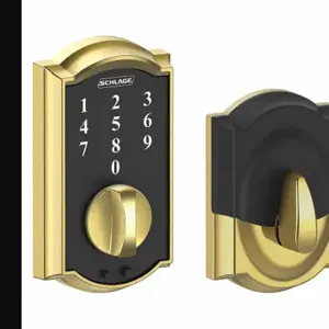 SCHLAGE BE375 CAM 605 Electronic Lock, Entry, Touch Screen Keypad, Cylindrical Mounting, Zinc Alloy | CT9ZJQ 457F59