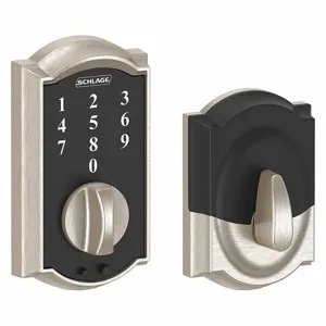 SCHLAGE BE375 CAM 619 Electronic Lock, Entry, Touch Screen Keypad, Cylindrical Mounting, Zinc Alloy | CT9ZJE 457F61