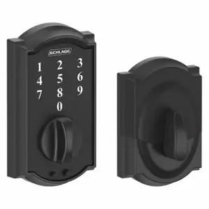 SCHLAGE BE375 CAM 622 Electronic Lock, Entry, Touch Screen Keypad, Cylindrical Mounting, Zinc Alloy | CT9ZKG 457F62