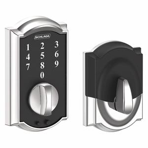 SCHLAGE BE375 CAM 625 Electronic Lock, Entry, Touch Screen Keypad, Cylindrical Mounting, Zinc Alloy | CT9ZJJ 457F63