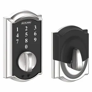 SCHLAGE BE375 CAM 625 Electronic Lock, Entry, Touch Screen Keypad, Cylindrical Mounting, Zinc Alloy | CT9ZJJ 457F63