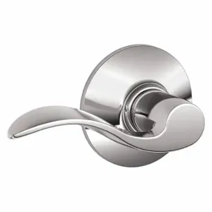 SCHLAGE F10 ACC 625 Door Lever Lockset, Grade 2, Accent, Bright Chrome | CT9XKN 45EH67