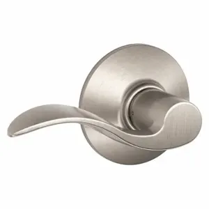 SCHLAGE F10 ACC 619 Door Lever Lockset, Grade 2, Accent, Satin Nickel | CT9XLK 45EH63