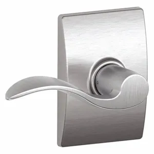 SCHLAGE F10 ACC 626 CEN Door Lever Lockset, Grade 2, Accent/Century, Satin Chrome, Not Keyed | CT9ZFA 49ZH14