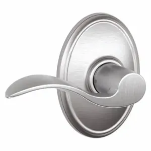 SCHLAGE F10 ACC 626 WKF Door Lever Lockset, Grade 2, Accent/Wakefield, Satin Chrome, Not Keyed | CT9XTD 49ZH15