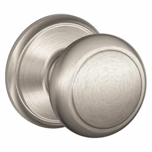 SCHLAGE F10 AND 619 Knob Lock, 2, Andover, Satin Nickel | CU2ADZ 45EH73