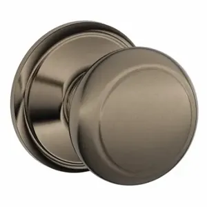 SCHLAGE F10 AND 620 Knob Lockset, 2, Andover, Antique Pewter, Not Keyed | CT9ZLN 49ZC90