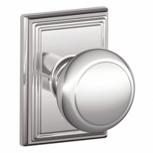 SCHLAGE F10 AND 625 ADD Knob Lockset, 2, Andover/Addison, Chrome, Not Keyed | CT9ZMM 49ZC95