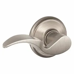 SCHLAGE F10 AVA 619 Door Lever Lockset, Grade 2, Avanti, Satin Nickel | CT9XUB 45EH76