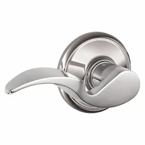 SCHLAGE F10 AVA 625 Door Lever Lockset, Grade 2, Avalon, Bright Chrome, Not Keyed | CT9XTN 457H18