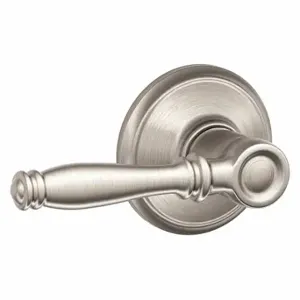 SCHLAGE F10 BIR 619 Door Lever Lockset, Grade 2, Birmingham, Satin Nickel, Not Keyed | CT9XWC 49ZH21