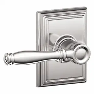 SCHLAGE F10 BIR 625 ADD Door Lever Lockset, Grade 2, Birmingham/Addison, Bright Chrome, Not Keyed | CT9XWJ 49ZH27