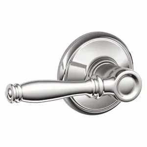 SCHLAGE F10 BIR 625 Door Lever Lockset, Grade 2, Birmingham, Bright Chrome, Not Keyed | CT9XWA 49ZH26