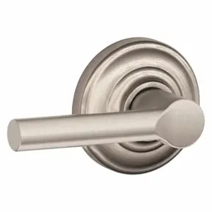 SCHLAGE F10 BRW 619 AND Door Lever Lockset, Grade 2, Broadway/Andover, Satin Nickel, Not Keyed | CT9XYG 457H24