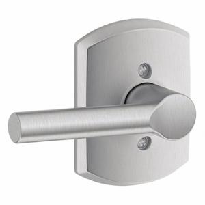 SCHLAGE F170 BRW 626 GRW Door Lever Lockset, Grade 2, Broadway/Greenwich, Satin Chrome, Not Keyed | CT9XZK 49ZL24