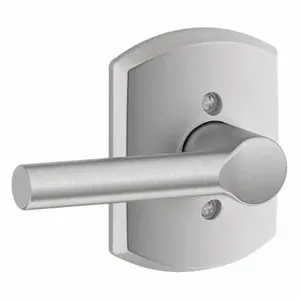 SCHLAGE F170 BRW 626 GRW Door Lever Lockset, Grade 2, Broadway/Greenwich, Satin Chrome, Not Keyed | CT9XZK 49ZL24