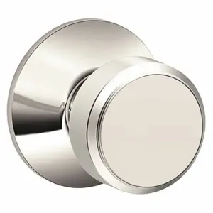 SCHLAGE F10 BWE 618 Knob Lockset, 2, Bowery, Bright Nickel, Not Keyed | CU2ACC 457G49