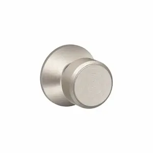 SCHLAGE F10 BWE 619 Knob Lockset, 2, Bowery, Satin Nickel, Not Keyed | CT9ZNU 49ZD10