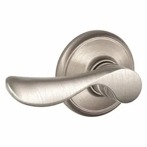 SCHLAGE F10 CHP 619 Door Lever Lockset, Grade 2, Champagne, Satin Nickel, Not Keyed | CT9XZY 49ZH55