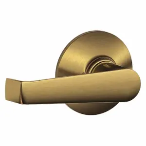 SCHLAGE F10 ELA 609 Door Lever Lockset, Grade 2, Elan, Antique Brass | CT9YBJ 45EH83