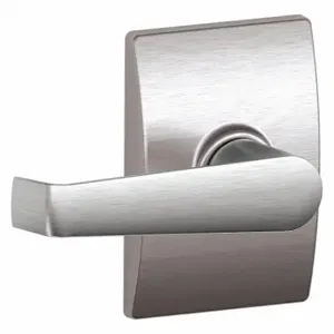 SCHLAGE F10 ELA 626 CEN Door Lever Lockset, Grade 2, Elan/Century, Satin Chrome, Not Keyed | CT9YCF 49ZH98