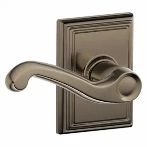 SCHLAGE F10 FLA 620 ADD Door Lever Lockset, Grade 2, Flair/Addison, Antique Pewter, Not Keyed | CT9YEC 49ZJ21