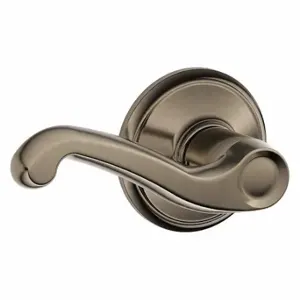 SCHLAGE F10 FLA 620 Door Lever Lockset, Grade 2, Flair, Antique Pewter, Not Keyed | CT9YCX 49ZJ20