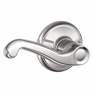 SCHLAGE F10 FLA 625 Door Lever Lockset, Grade 2, Flair, Bright Chrome | CT9YDE 45EH88