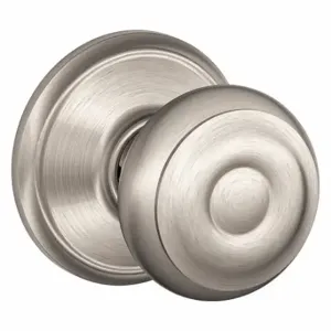 SCHLAGE F10 GEO 619 Knob Lock, 2, Georgian, Satin Nickel | CU2AEN 45EH93