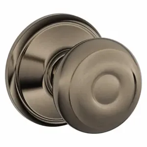 SCHLAGE F10 GEO 620 Knob Lock, 2, Georgian, Antique Pewter | CU2AEG 45EH94