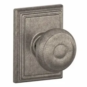 SCHLAGE F10 GEO 621 ADD Knob Lockset, 2, Georgian/Addison, Antique Nickel, Not Keyed | CT9ZPX 49ZD27