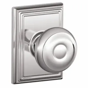 SCHLAGE F10 GEO 625 ADD Knob Lockset, 2, Georgian/Addison, Chrome, Not Keyed | CT9ZQE 49ZD32