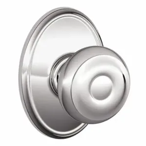 SCHLAGE F10 GEO 625 WKF Knob Lockset, 2, Georgian/Wakefield, Chrome, Not Keyed | CT9ZTY 49ZD34