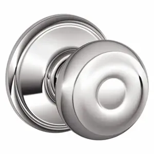 SCHLAGE F10 GEO 625 Knob Lock, 2, Georgian, Bright Chrome | CU2AEK 45EH96