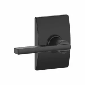 SCHLAGE F10 LAT 622 CEN Door Lever Lockset, Grade 2, Latitude, Dull Black | CT9YJH 45EJ03