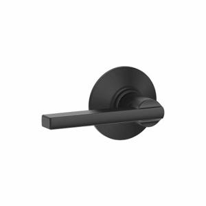 SCHLAGE F10 LAT 622 Door Lever Lockset, Grade 2, Latitude, Black Powder Coat, Not Keyed | CT9YJA 457H45