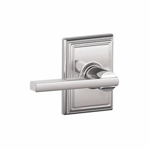 SCHLAGE F10 LAT 625 ADD Door Lever Lockset, Grade 2, Latitude/Addison, Bright Chrome, Not Keyed | CT9YJW 457H47