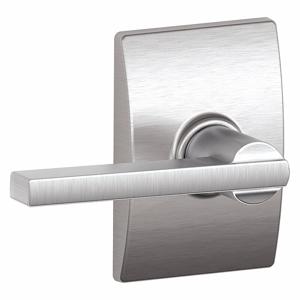 SCHLAGE F10 LAT 626 CEN Door Lever Lockset, Grade 2, Latitude/Century, Satin Chrome, Not Keyed | CT9ZCT 49ZJ36