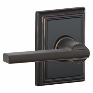SCHLAGE F10 LAT 716 ADD Door Lever Lockset, Grade 2, Latitude/Addison, Antique Bronze, Not Keyed | CT9YJT 49ZJ38