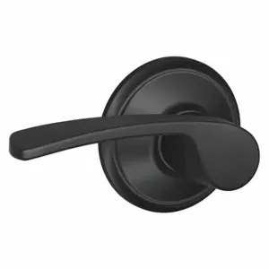 SCHLAGE F10 MER 622 Door Lever Lockset, Grade 2, Merano, Matte Black, Not Keyed | CT9YMU 49ZJ40