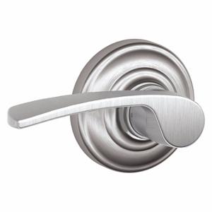 SCHLAGE F10 MER 626 AND Door Lever Lockset, Grade 2, Merano/Andover, Satin Chrome, Not Keyed | CT9YNG 457H57