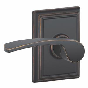 SCHLAGE F10 MER 716 ADD Door Lever Lockset, Grade 2, Merano/Addison, Antique Bronze, Not Keyed | CT9YNE 49ZJ44