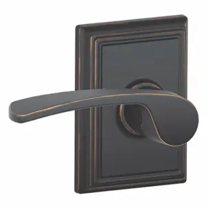 SCHLAGE F10 MER 716 ADD Door Lever Lockset, Grade 2, Merano/Addison, Antique Bronze, Not Keyed | CT9YNE 49ZJ44